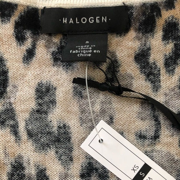 Halogen Faux Wrap animal print sweater - Picture 4 of 8